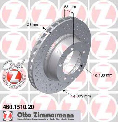 ZIMMERMANN 460151020 Тормозной диск