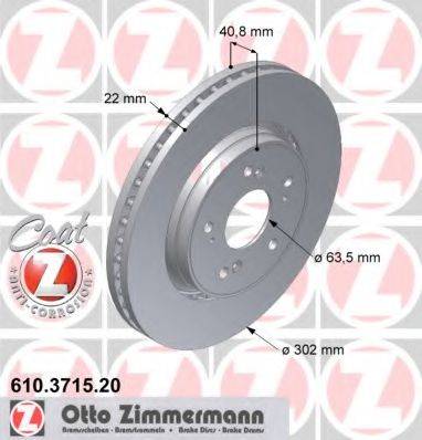 ZIMMERMANN 610371520 гальмівний диск
