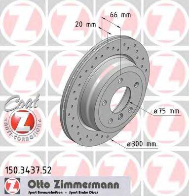 ZIMMERMANN 150343752 Тормозной диск