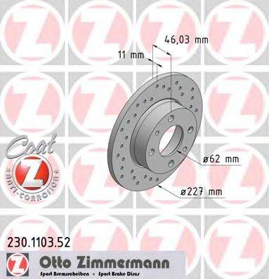 гальмівний диск ZIMMERMANN 230.1103.52