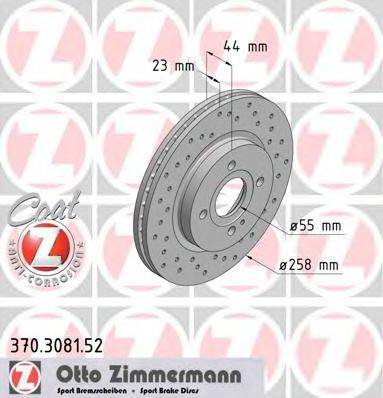 Тормозной диск ZIMMERMANN 370.3081.52