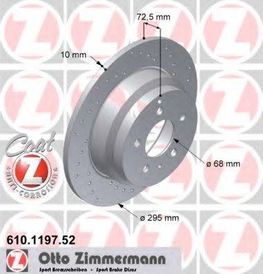 ZIMMERMANN 610119752 Тормозной диск