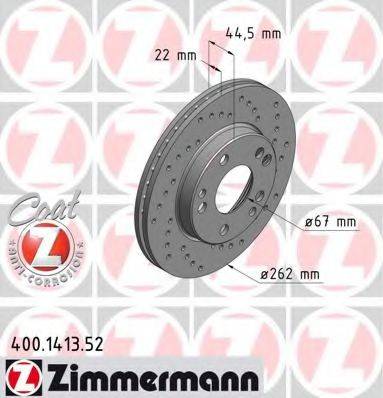 ZIMMERMANN 400141352 Тормозной диск