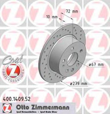 Тормозной диск ZIMMERMANN 400.1409.52