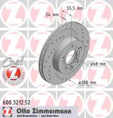 ZIMMERMANN 600321252 Тормозной диск