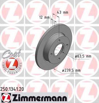 ZIMMERMANN 250134120 гальмівний диск