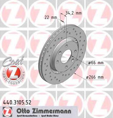 гальмівний диск ZIMMERMANN 440.3105.52