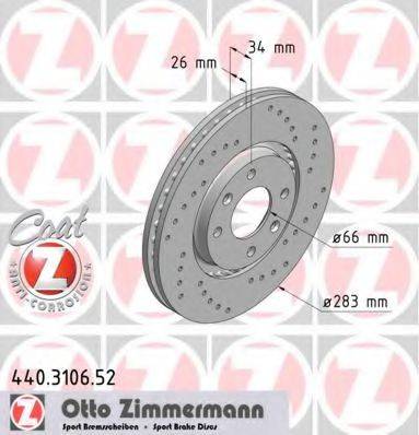 ZIMMERMANN 440310652 Тормозной диск