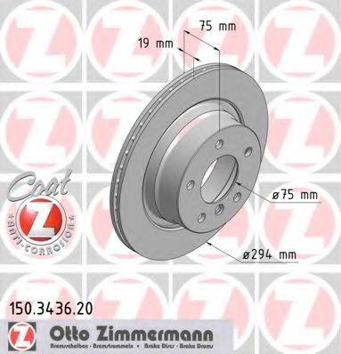 ZIMMERMANN 150343620 гальмівний диск