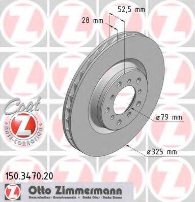 Тормозной диск ZIMMERMANN 150.3470.20