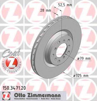 Тормозной диск ZIMMERMANN 150.3471.20