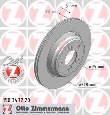Тормозной диск ZIMMERMANN 150.3472.20