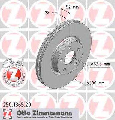 ZIMMERMANN 250136520 Тормозной диск