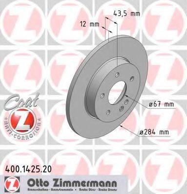 гальмівний диск ZIMMERMANN 400.1425.20