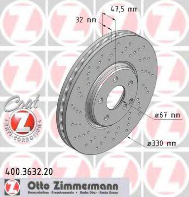 Тормозной диск ZIMMERMANN 400.3632.20