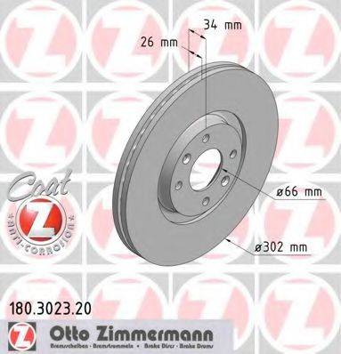 ZIMMERMANN 180302320 Тормозной диск