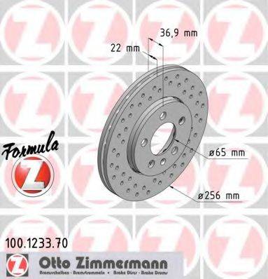 гальмівний диск ZIMMERMANN 100.1233.70