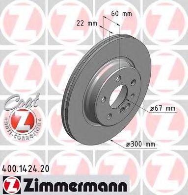 ZIMMERMANN 400142420 Тормозной диск