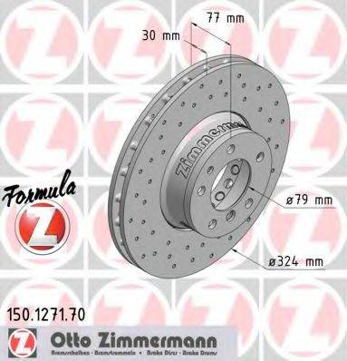 гальмівний диск ZIMMERMANN 150.1271.70
