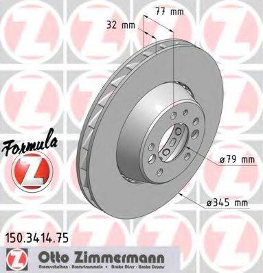 Тормозной диск ZIMMERMANN 150.3414.75