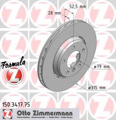 Тормозной диск ZIMMERMANN 150.3417.75