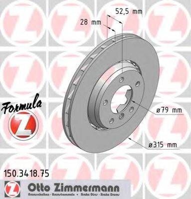 Тормозной диск ZIMMERMANN 150.3418.75
