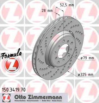 Тормозной диск ZIMMERMANN 150.3419.70