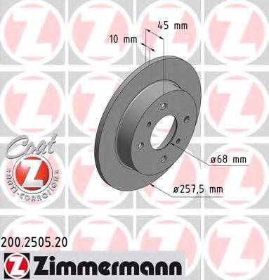 ZIMMERMANN 200250520 Тормозной диск