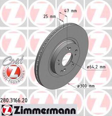 ZIMMERMANN 280316620 Тормозной диск