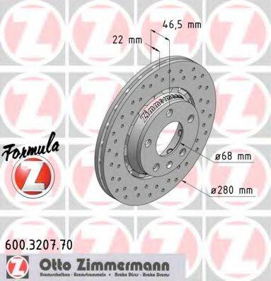 Тормозной диск ZIMMERMANN 600.3207.70
