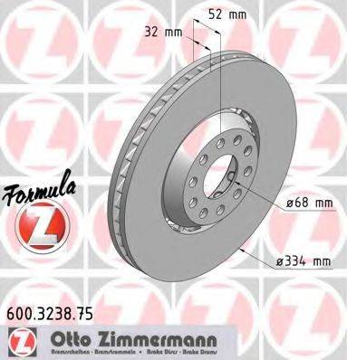 ZIMMERMANN 600323875 гальмівний диск
