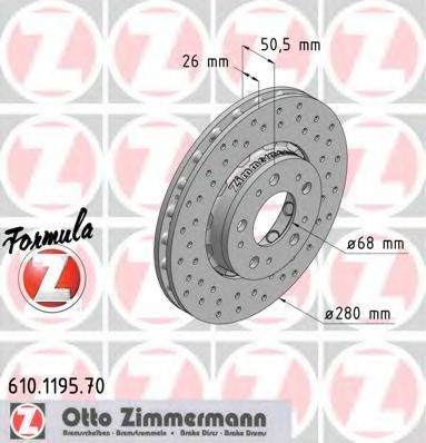 ZIMMERMANN 610119570 Тормозной диск