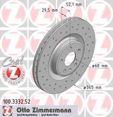 ZIMMERMANN 100333252 гальмівний диск