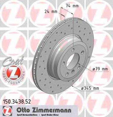 ZIMMERMANN 150343852 Тормозной диск
