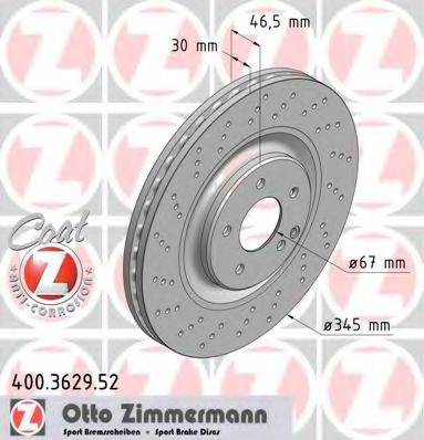 ZIMMERMANN 400362952 Тормозной диск