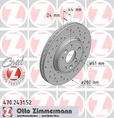 ZIMMERMANN 470243152 Тормозной диск