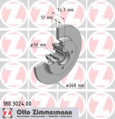 ZIMMERMANN 180302400 Тормозной диск