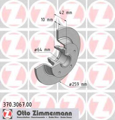 Тормозной диск ZIMMERMANN 370.3067.00