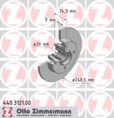 ZIMMERMANN 440312100 Тормозной диск