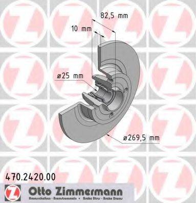 ZIMMERMANN 470242000 гальмівний диск