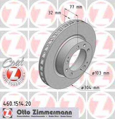 Тормозной диск ZIMMERMANN 460.1514.20