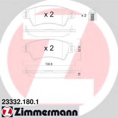 ZIMMERMANN 233321801 Комплект тормозных колодок, дисковый тормоз