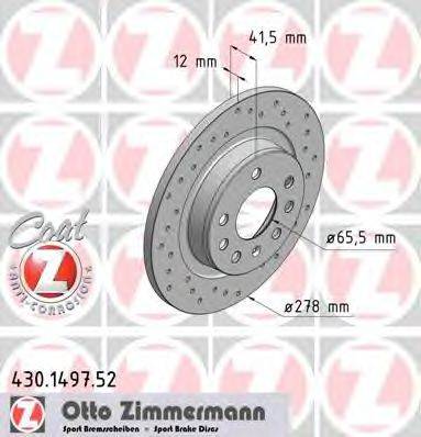 ZIMMERMANN 430149752 Тормозной диск
