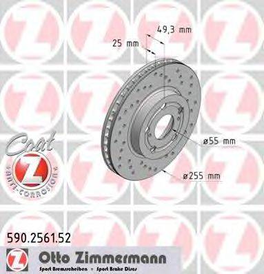 ZIMMERMANN 590256152 Тормозной диск