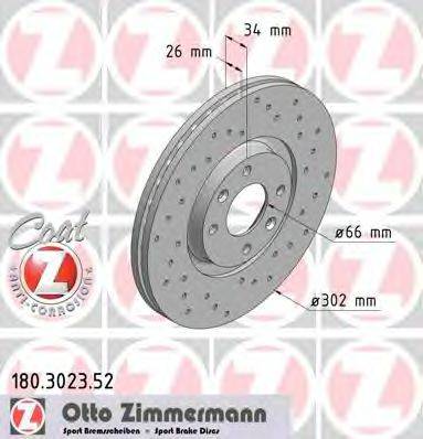 ZIMMERMANN 180302352 Тормозной диск