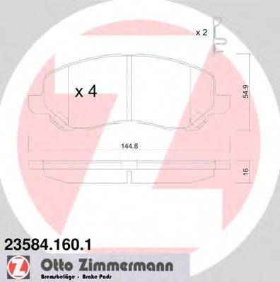 ZIMMERMANN 235841601 Комплект тормозных колодок, дисковый тормоз