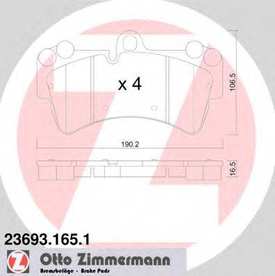 ZIMMERMANN 236931651 Комплект тормозных колодок, дисковый тормоз