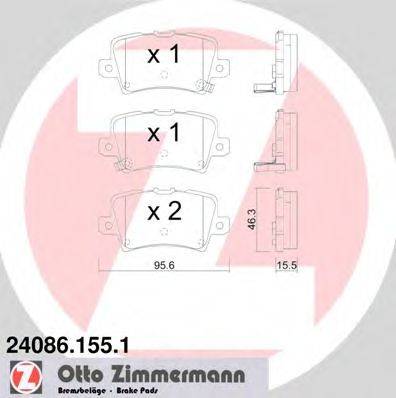 ZIMMERMANN 240861551 Комплект тормозных колодок, дисковый тормоз