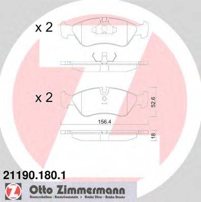 ZIMMERMANN 211901801 Комплект тормозных колодок, дисковый тормоз