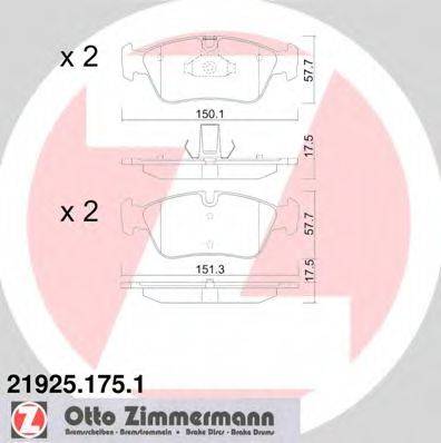 ZIMMERMANN 219251751 Комплект тормозных колодок, дисковый тормоз